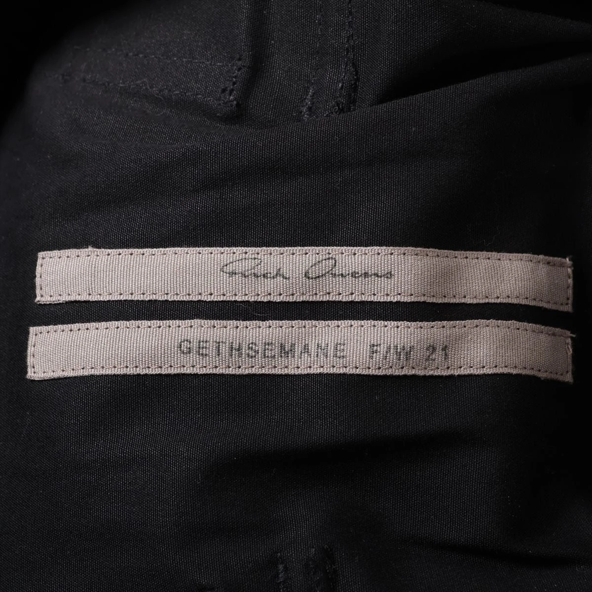 リックオウエンス 21AW コットン スラックス 46 メンズ ブラック