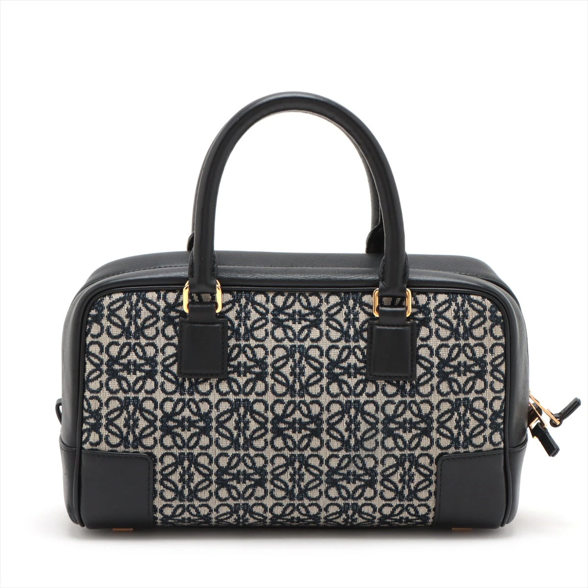 LOEWEアマソナ ナノ(ショッパー付)ロエベ　アナグラムジャガード ロエベ アナグラムジャガード アマソナ23 ジャガード×レザー