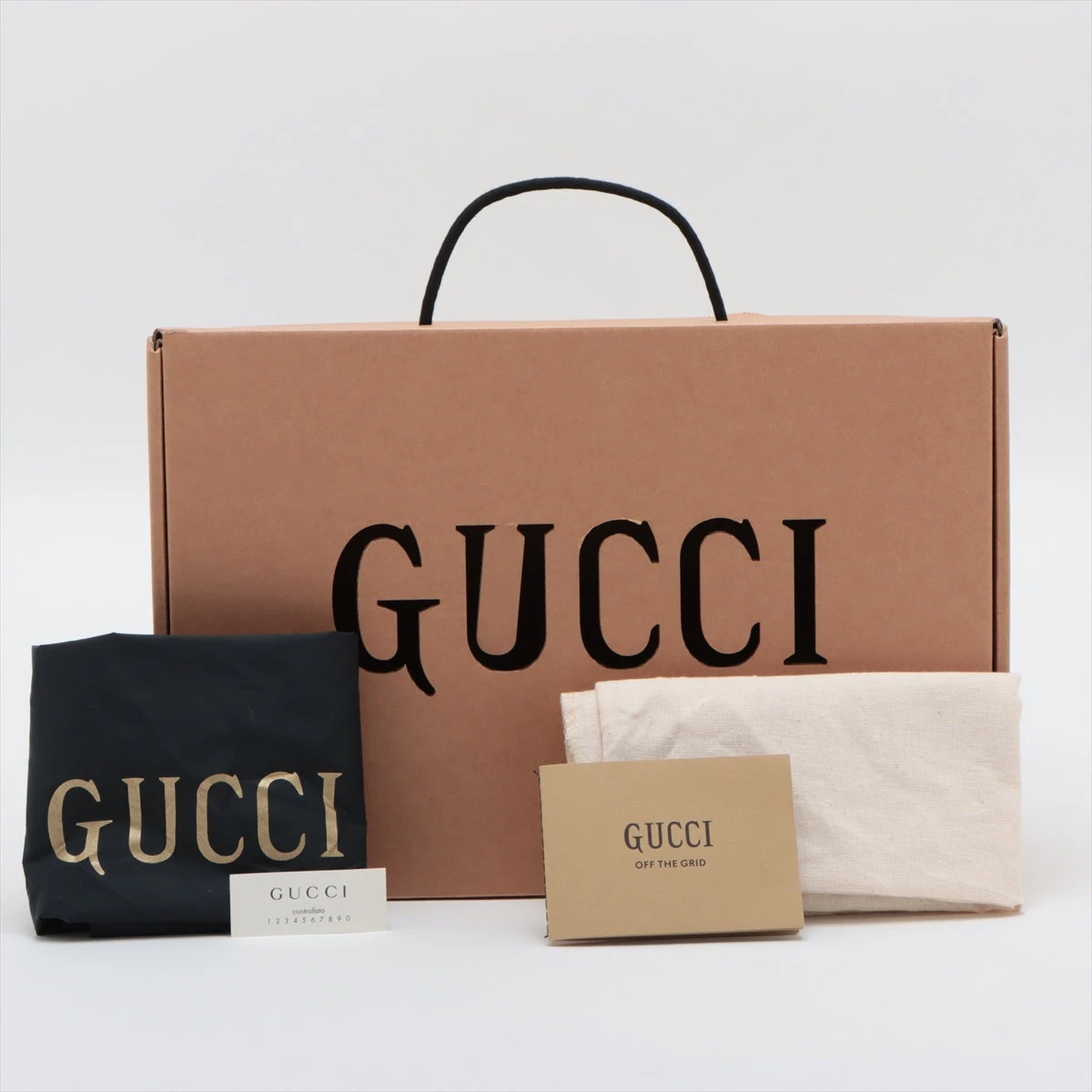 グッチ オフザグリッド ナイロン×レザー 2WAYショルダーバッグ
