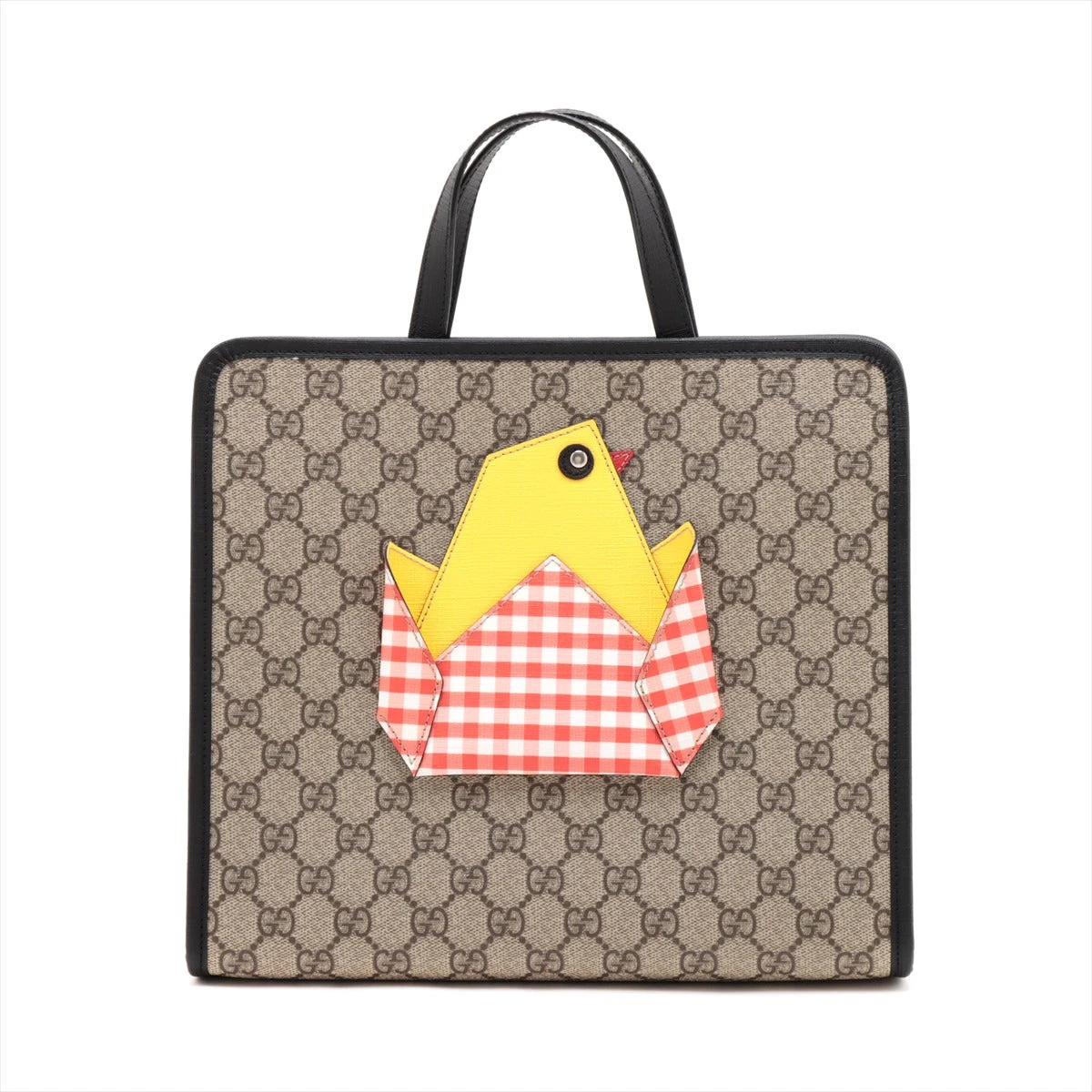 GUCCI】チルドレンズ GGスプリーム PVC×レザー ハンドバッ