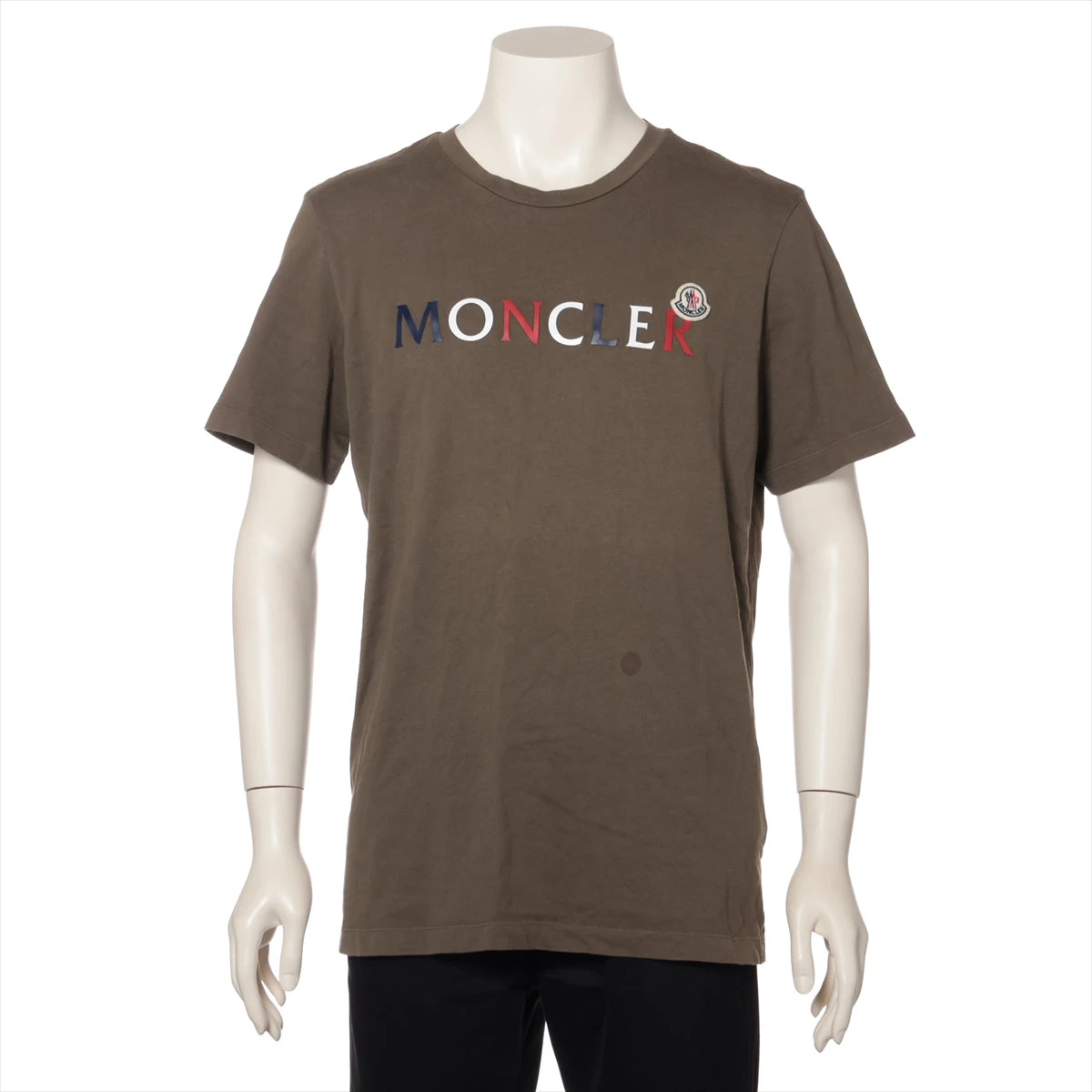 モンクレール 21年 コットン Tシャツ M メンズ カーキ H10918C00043