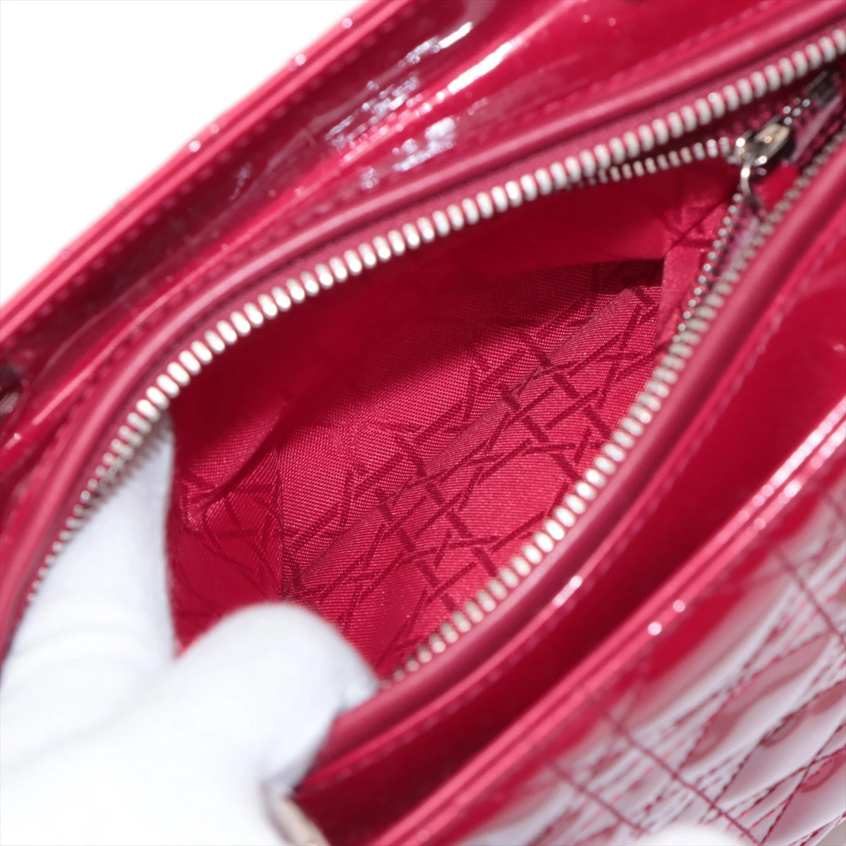 クリスチャンディオール レディディオール カナージュ パテントレザー