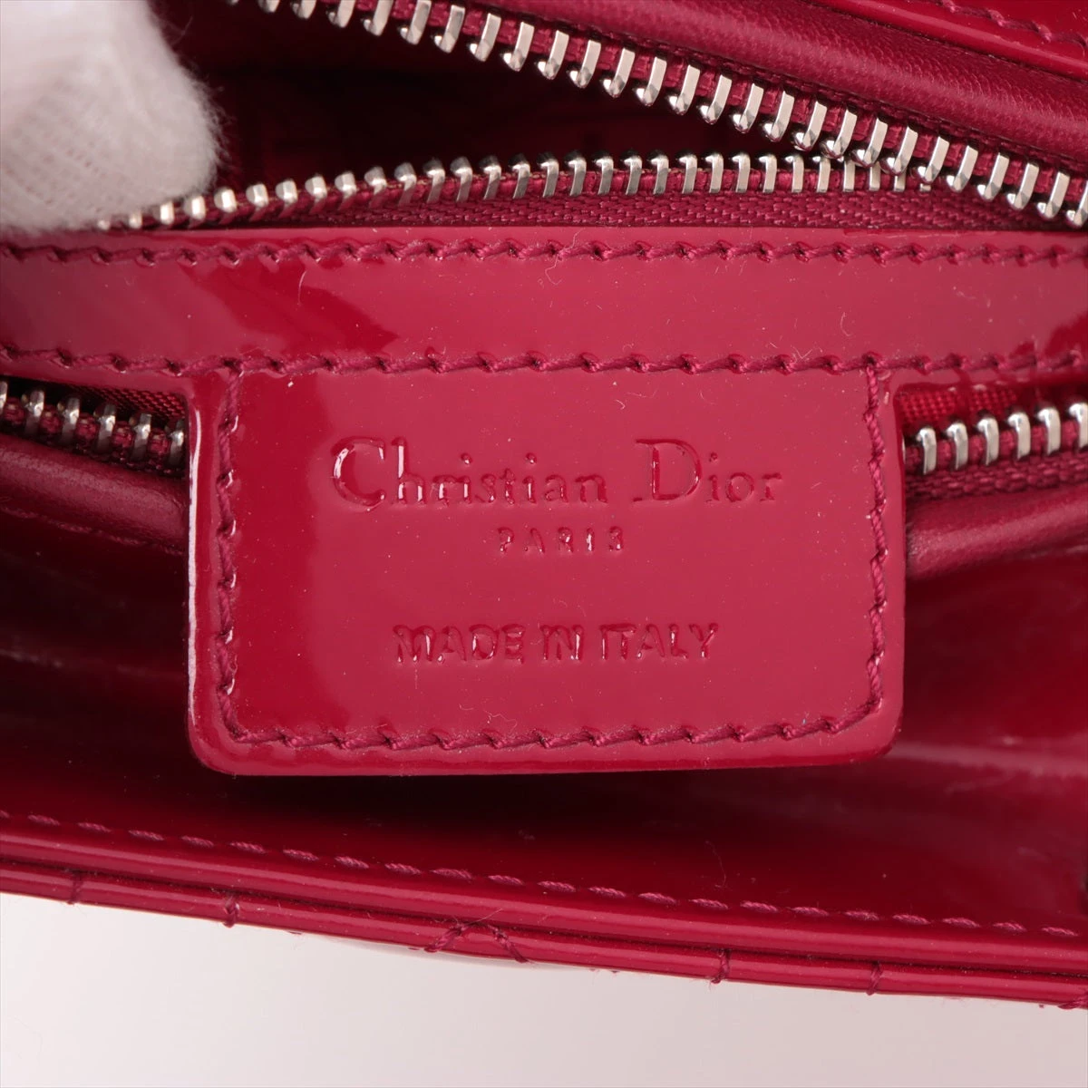 クリスチャンディオール レディディオール カナージュ パテントレザー