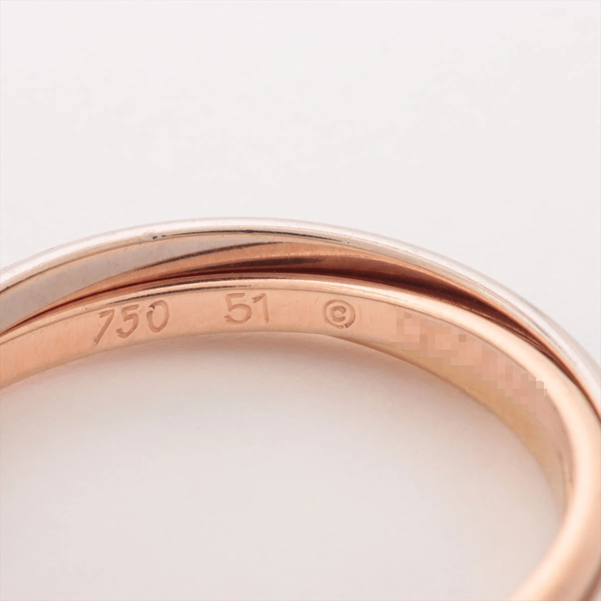 本日限定お値下げ！カルティエスリーカラートリニティリング51 Cartier - カルティエ トリニティリング スリーカラー XS ピンキー 44