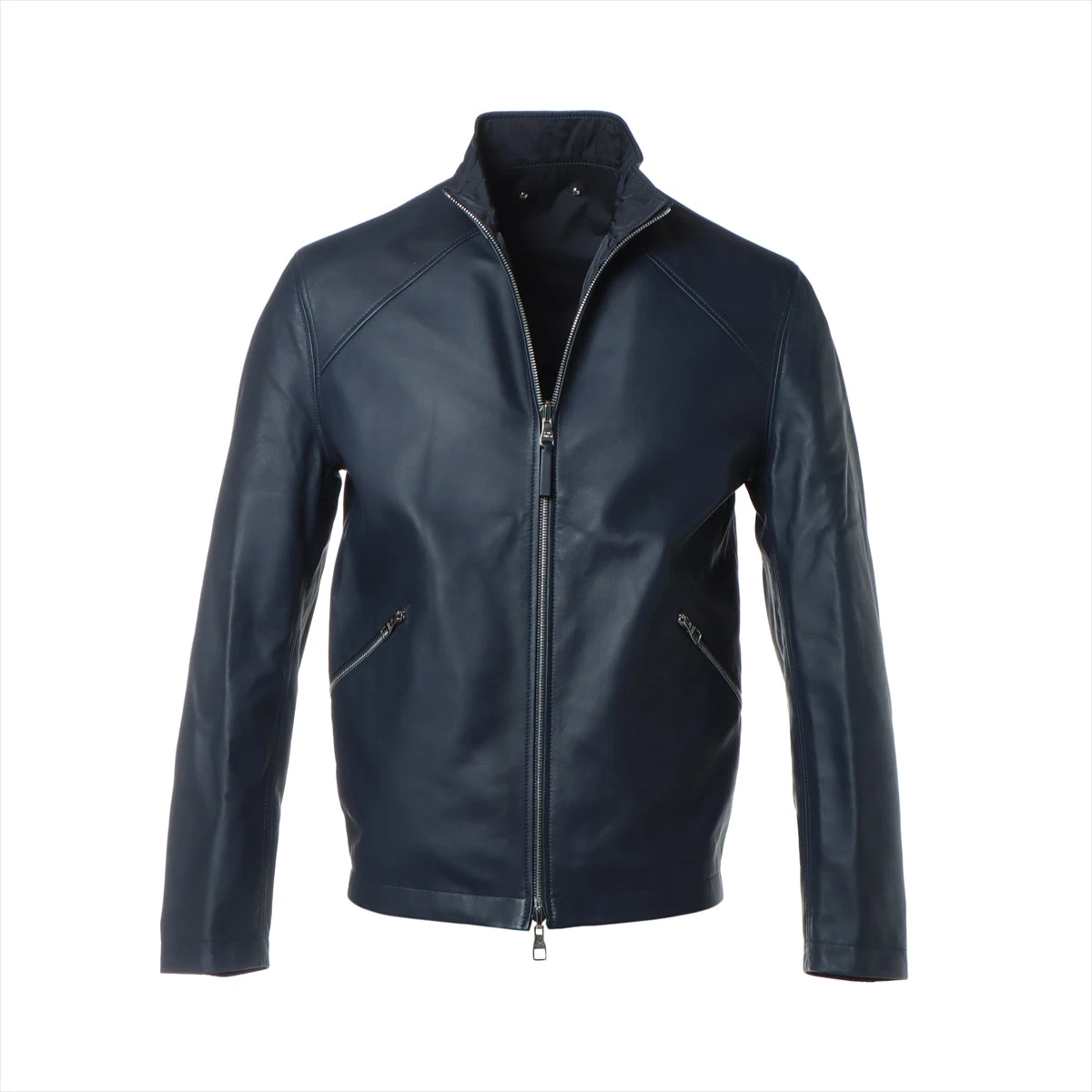 ジョルジョブラッド GU18F8493Vネイビー レザー ライダース GIORGIO