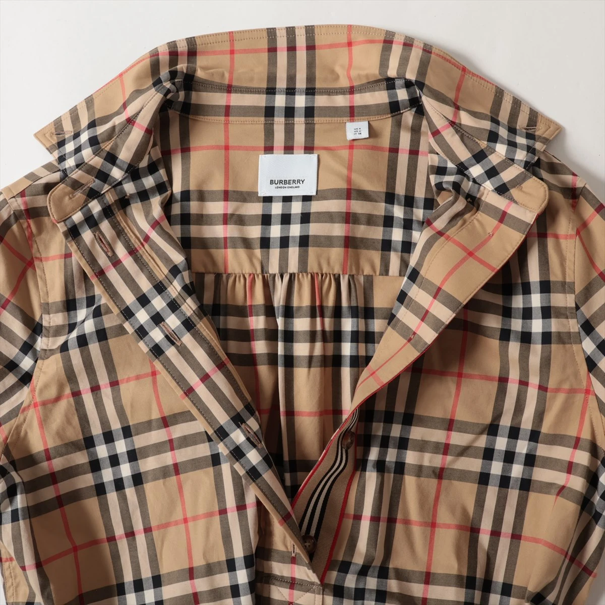 バーバリー ティッシ期 コットン×ポリエステル ワンピース 36