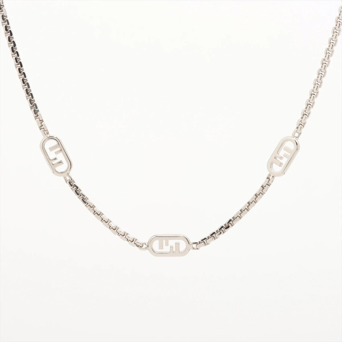 フェンディ FFロゴ ネックレス GP シルバー AH020468｜中古