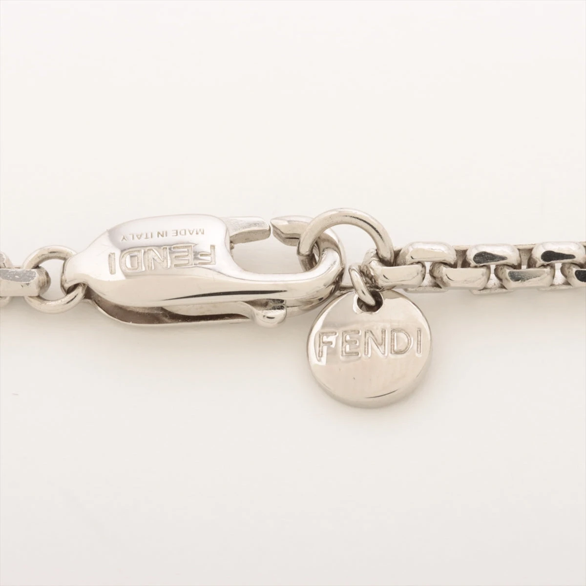 FENDI フェンディ オーロック ラインストーン ネックレス FFロゴ