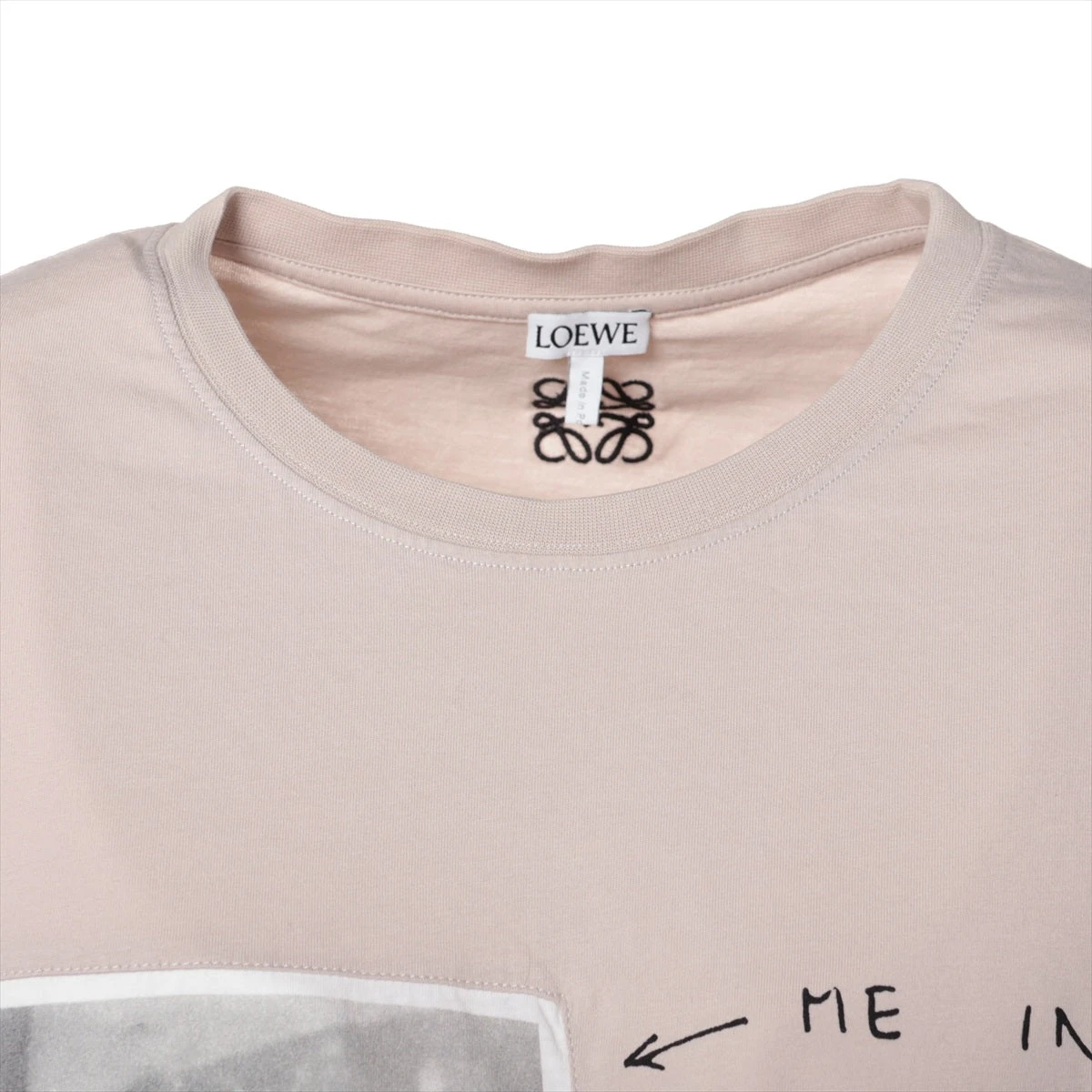 ロエベ アナグラム 21SS コットン Tシャツ L メンズ ベージュ