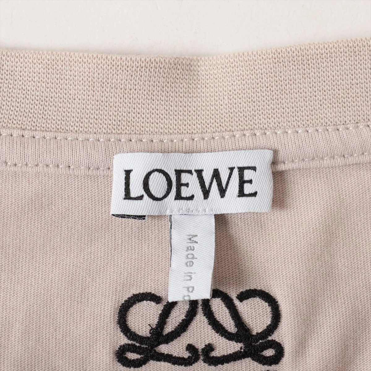 ロエベ アナグラム 21SS コットン Tシャツ L メンズ ベージュ 