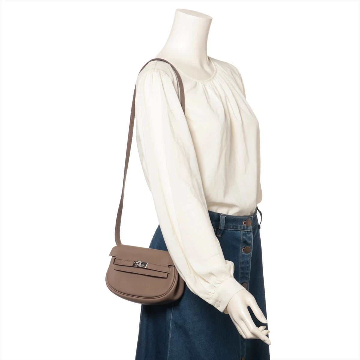 【新品未使用】エルメス ケリーベルト　エトゥープ　シルバー金具 エルメス HERMES ケリーベルト エトゥープ シルバー金具 新品未使用