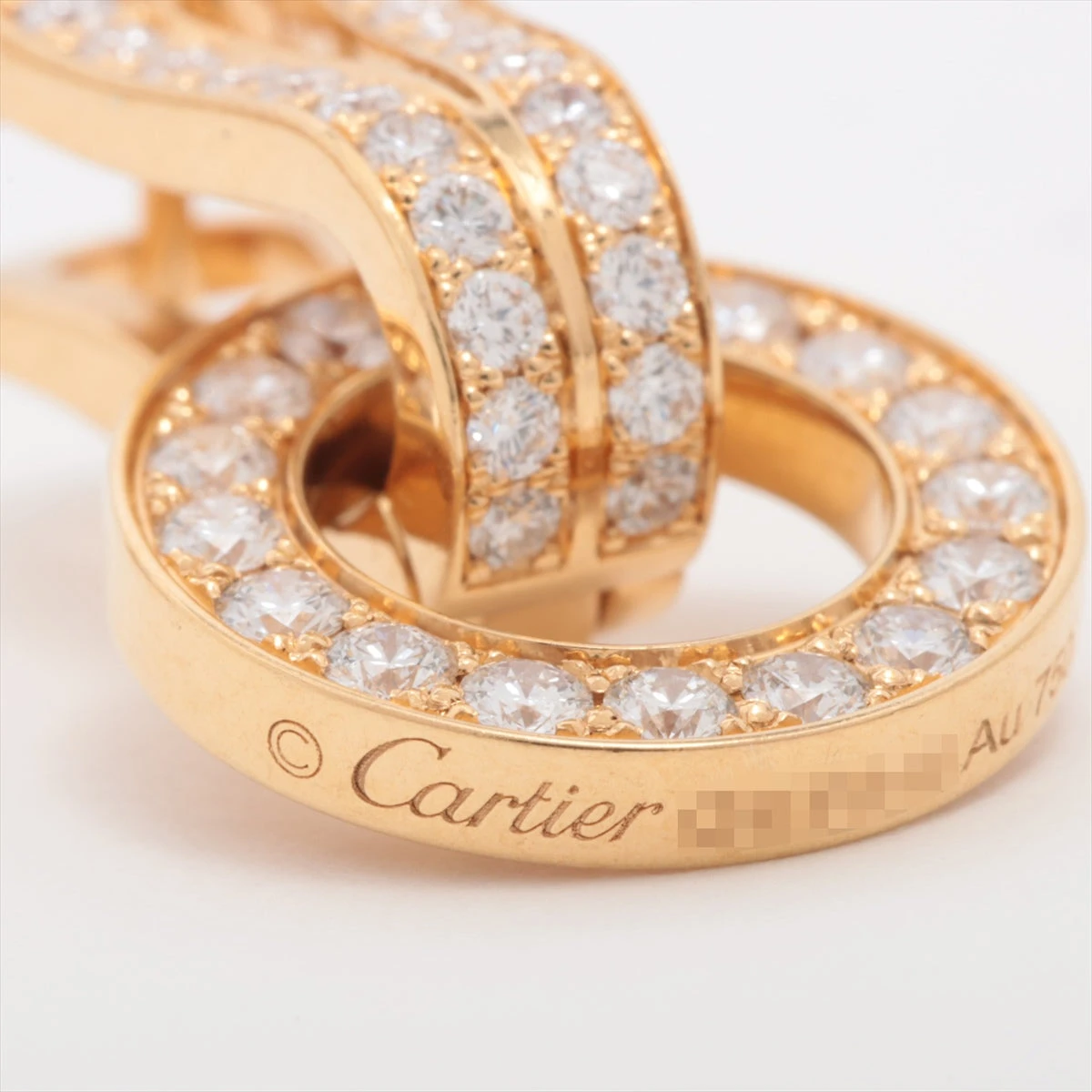Cartier★カルティエ トーチュ ダイヤ シングルピアス 750(PG) 楽天市場】カルティエ トーチュ パヴェ ダイヤモンド ピアス