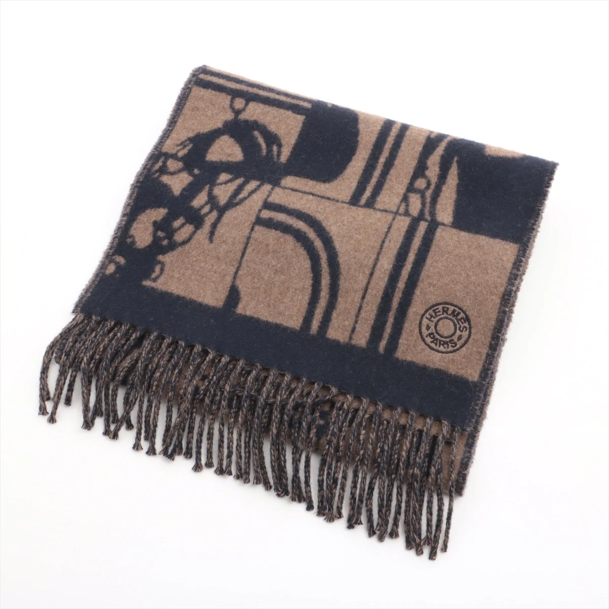 新品未使用 エルメス Hermes カシミヤ マフラー クリック・クラック HERMES カシミヤマフラー 25×150 cmクリック・クラックエルメス