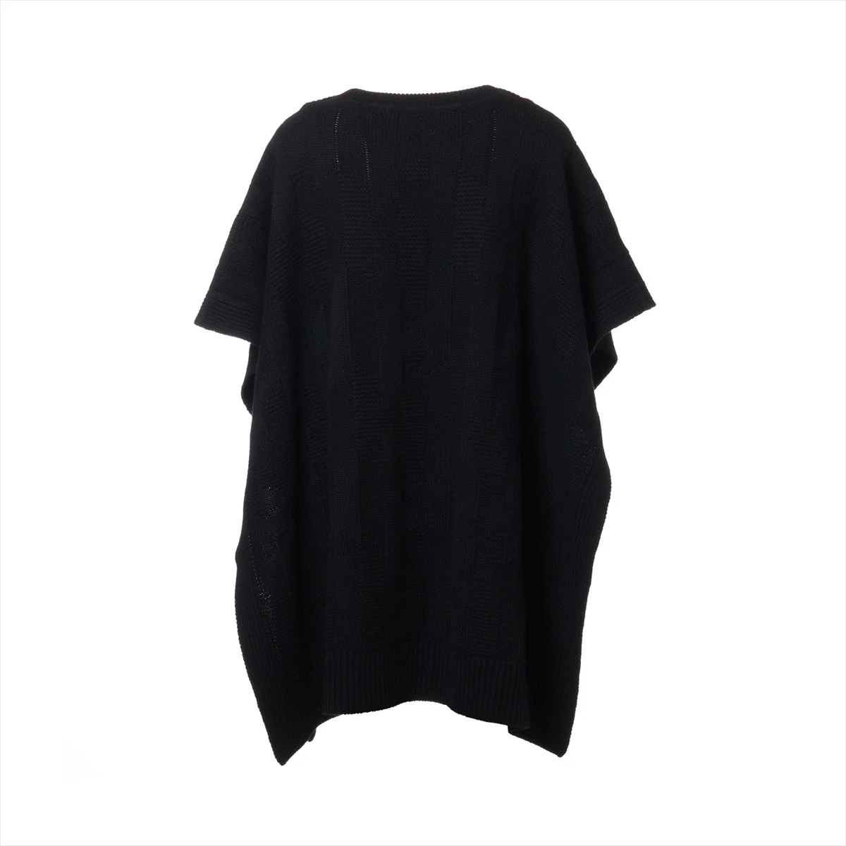 エルメス 24AW ウール ポンチョ 34 レディース ブラック 2904D3
