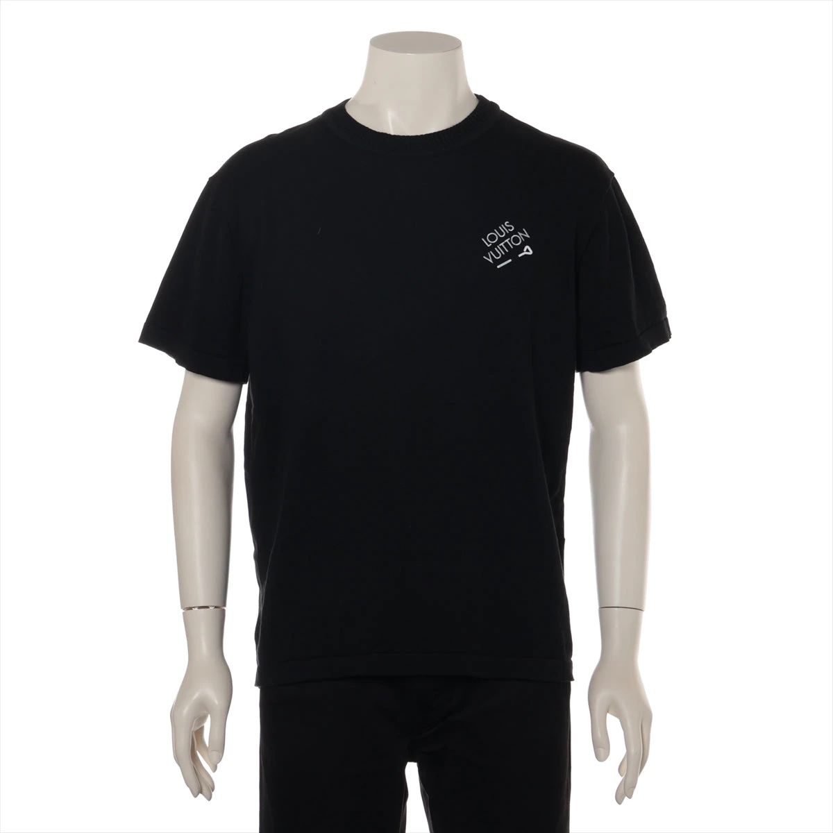 ヴィトン 24AW コットン Tシャツ M メンズ ブラック RM242Q