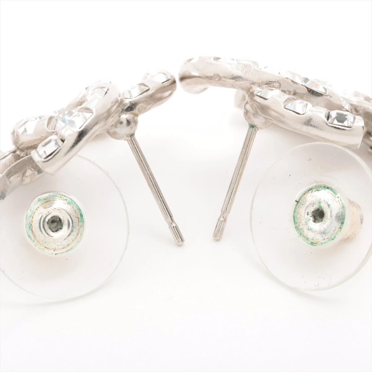 ココマーク C22P ピアス(両耳用) メタル×ラインストーン シルバー CHANEL シャネル ココマーク ラインストーン ピアス メタル