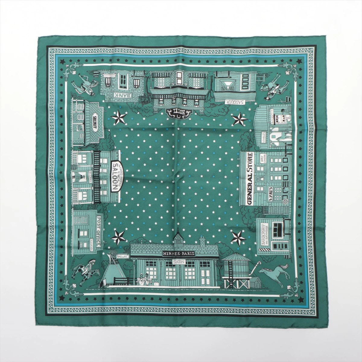 エルメス カレ55 Hermes Paris Station Bandana エルメス パリ