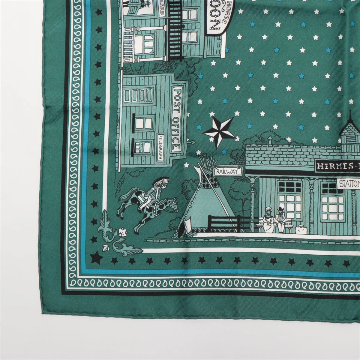 エルメス カレ55 Hermes Paris Station Bandana エルメス パリ