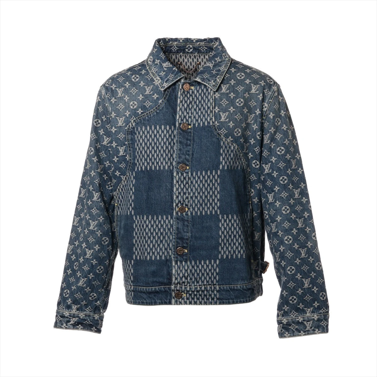 ヴィトン×NIGO コットン デニムジャケット 50 メンズ ブルー