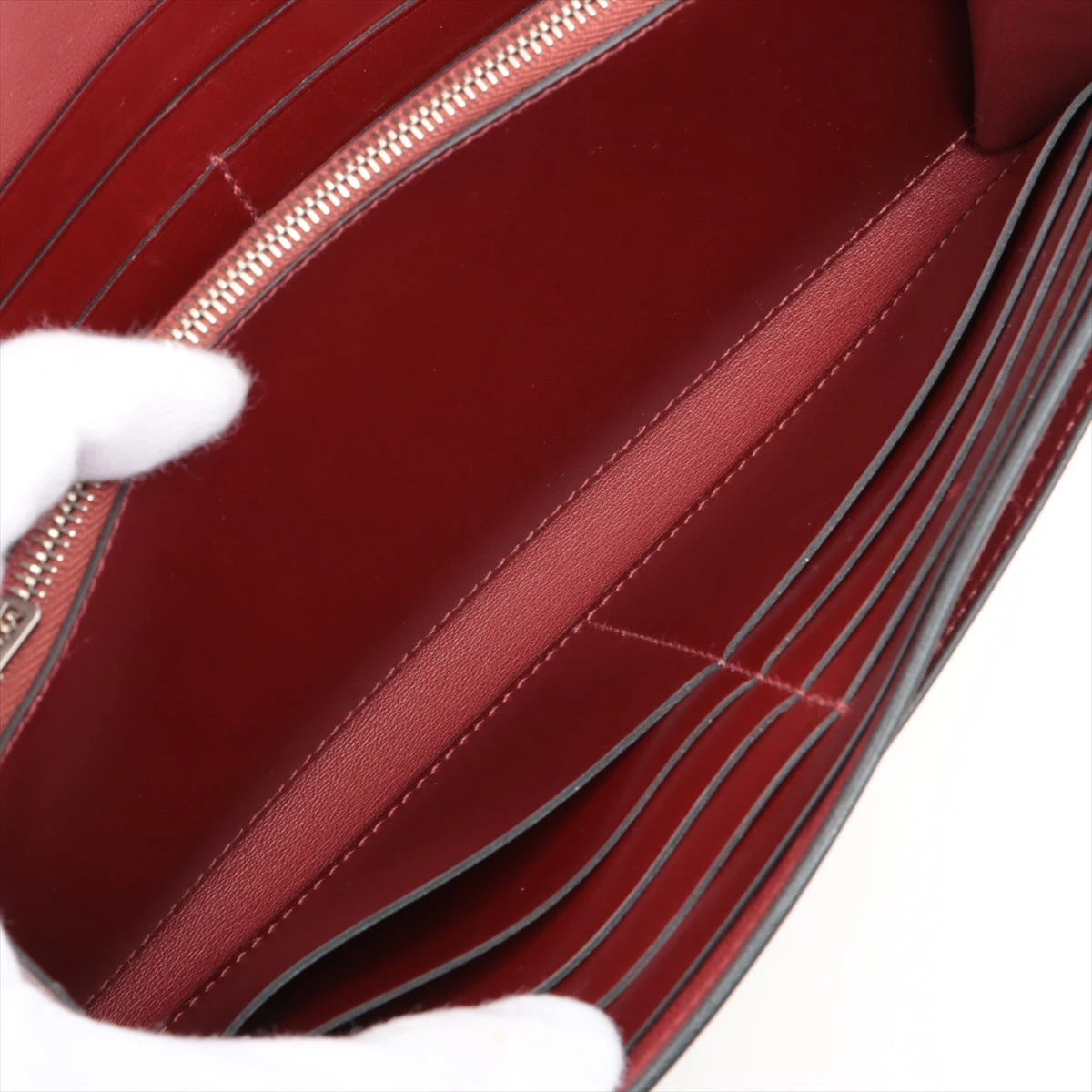 エルメス コンスタンスロング ボックスカーフ 財布 レッド