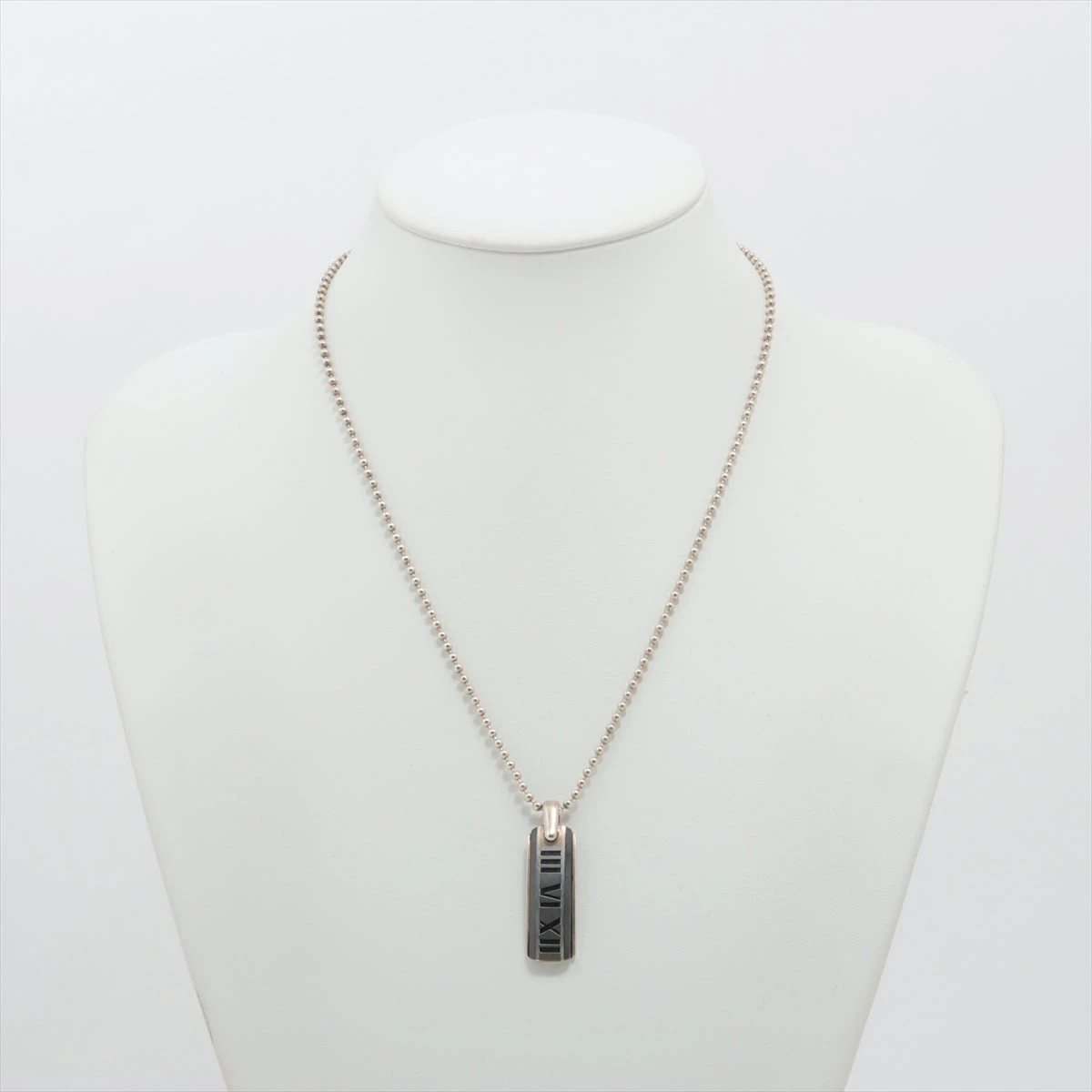 ⭐︎ティファニー⭐︎ ブラック チタン アトラス バー  ボールチェーン ネックレス TIFFANY&Co.】ティファニー アトラス バー ネックレス ボール
