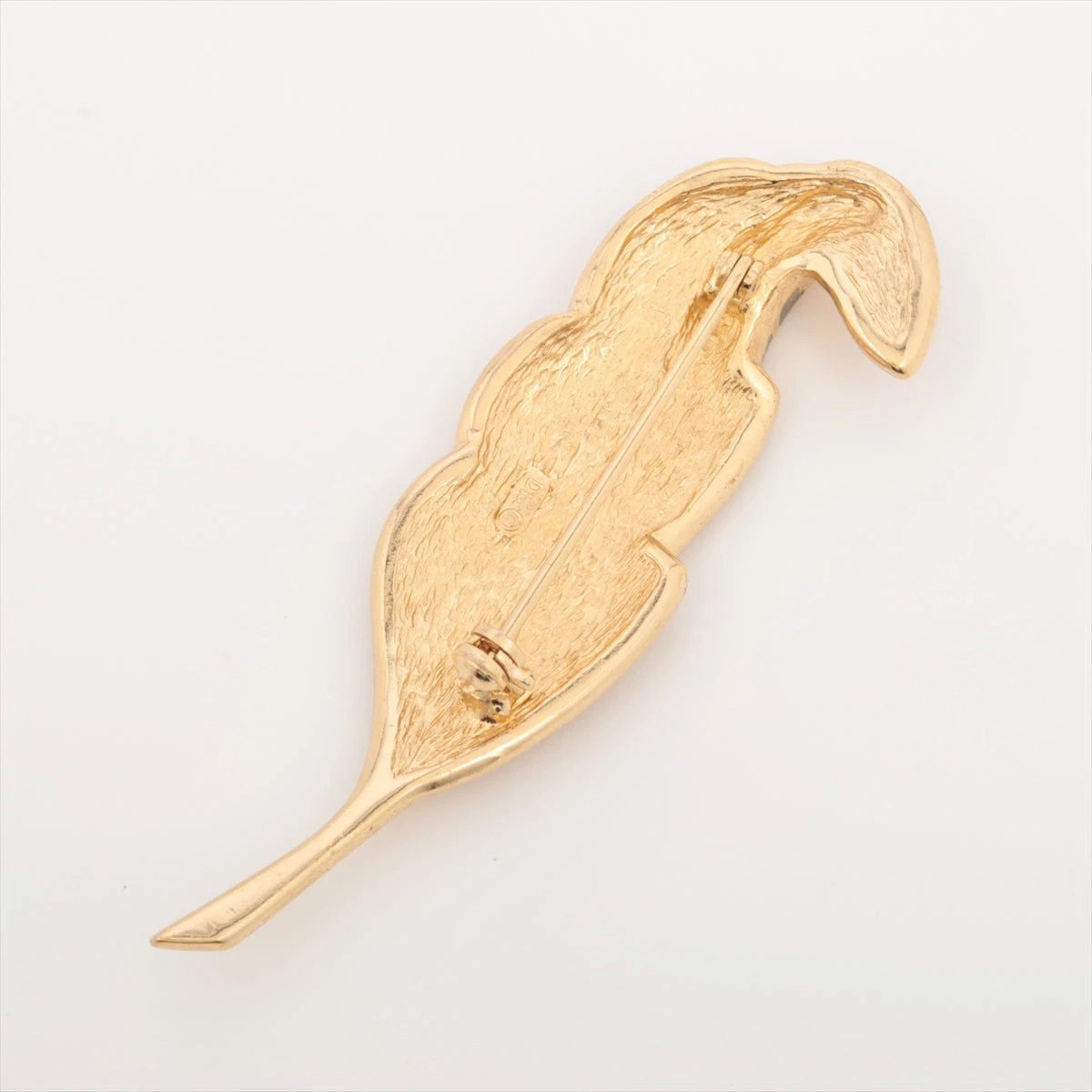 【美品】クリスチャンディオール パール ラインストーン ブローチ クリスチャンディオール フェザー ブローチ GP×ラインストーン