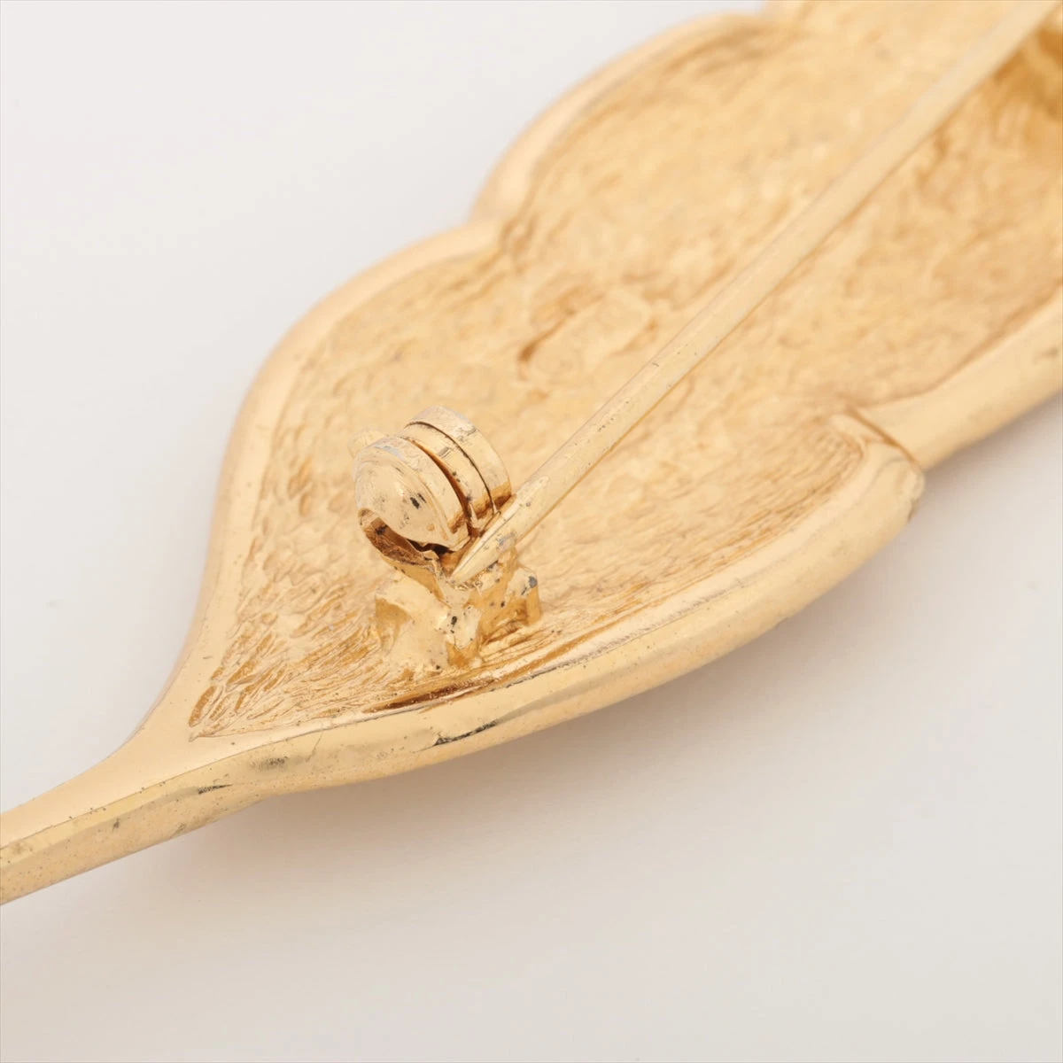 【美品】クリスチャンディオール パール ラインストーン ブローチ クリスチャンディオール フェザー ブローチ GP×ラインストーン