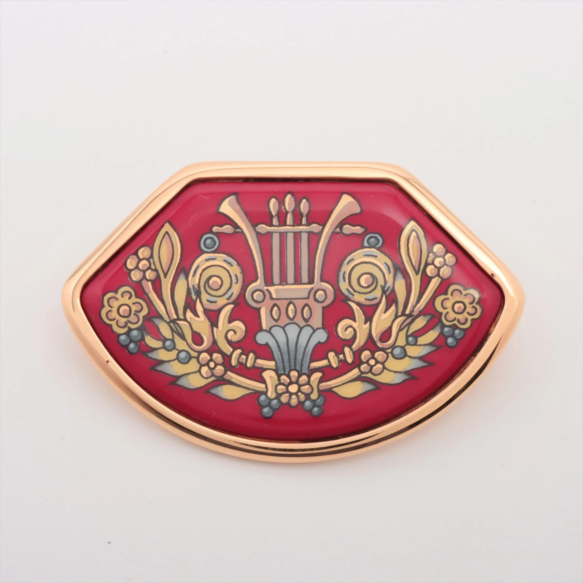 美品　HERMES エルメス エマイユ ブローチ ピンブローチ コサージュ エルメス エマイユ ブローチ/コサージュ｜中古ブランド品