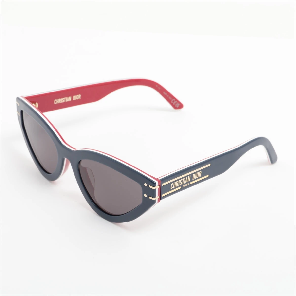 ディオール サングラス プラスチック ネイビー×レッド A3037693｜中古  