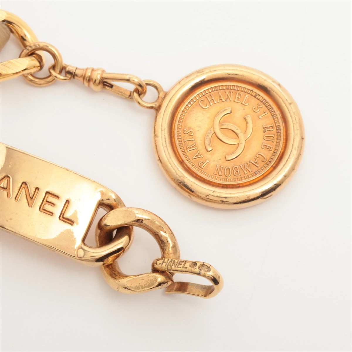 シャネル 31 RUE CAMBON チェーンベルト GP×革 ベージュ