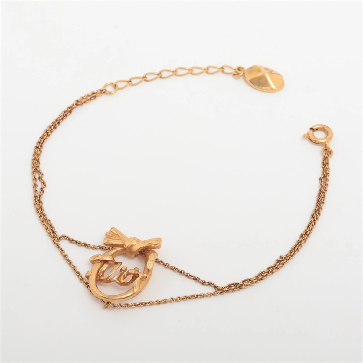 ま*す様 ゴールドチェーンブレスレット　Dior ロゴ クリスチャンディオール Christian Dior CDロゴ チェーン