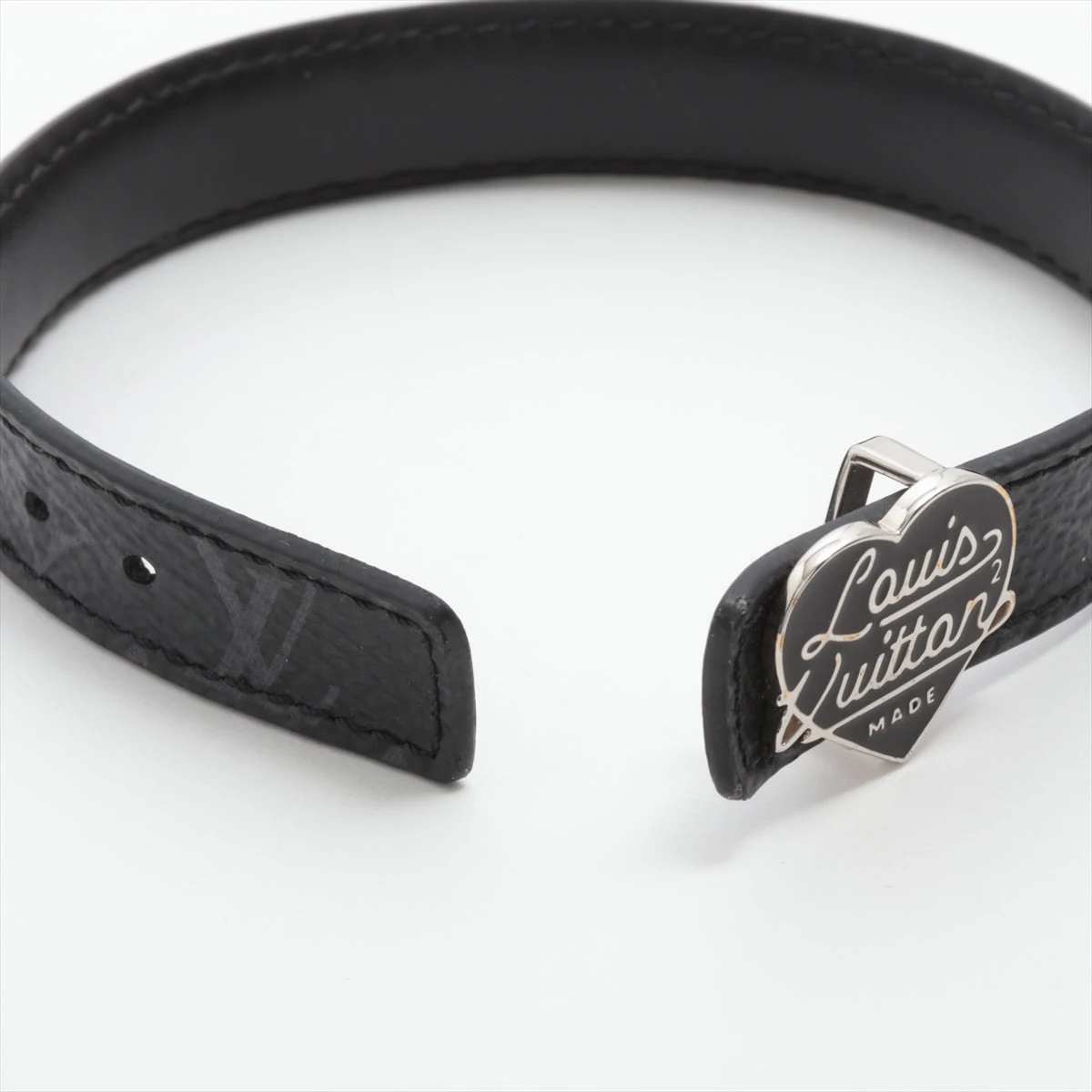 ヴィトン×NIGO M8041 BC4271 ブレスレット PVC×レザー ブラック 