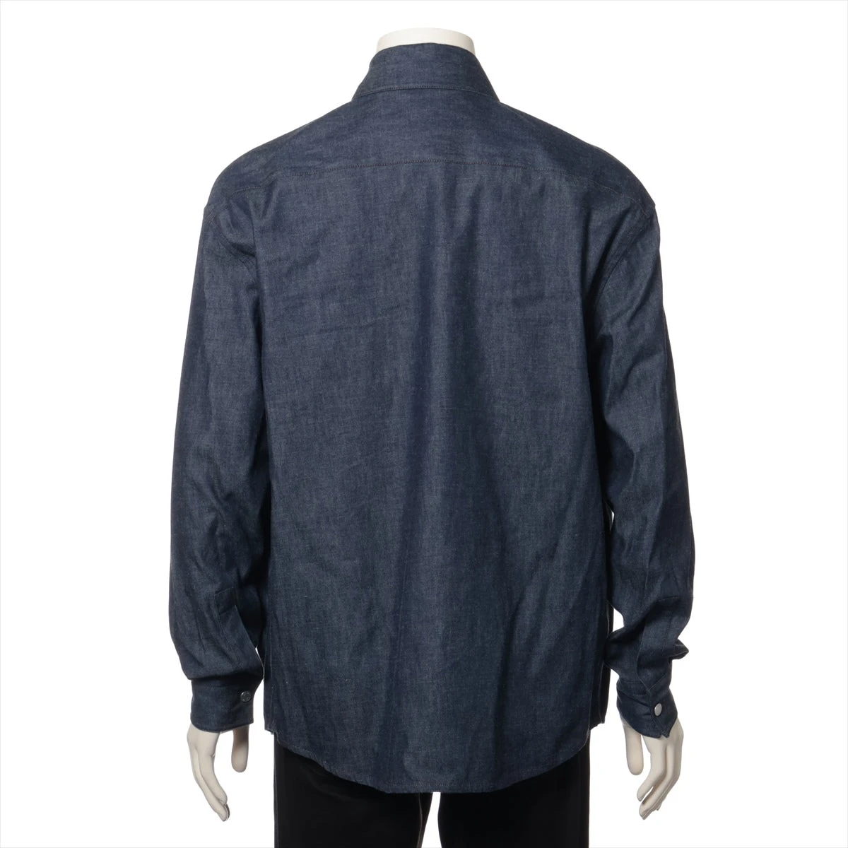 エルメス コットン デニムジャケット メンズ ブルー セリエボタン　38/15 エルメス 23AW コットン デニムジャケット 15 メンズ ブルー セリエ