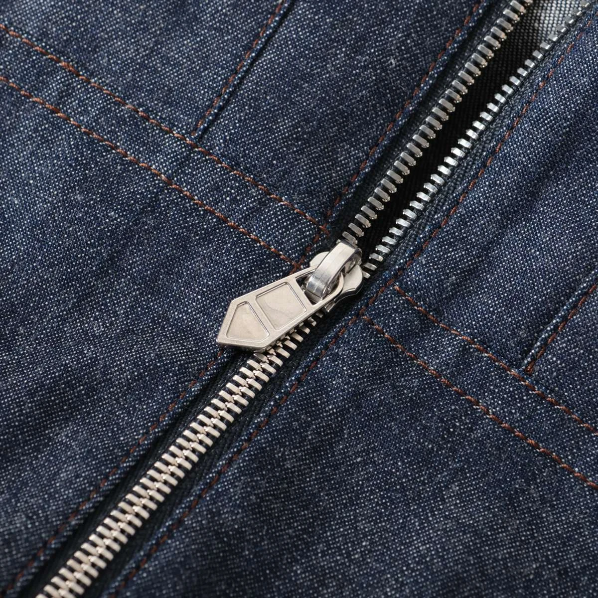 エルメス コットン デニムジャケット メンズ ブルー セリエボタン　38/15 エルメス 23AW コットン デニムジャケット 15 メンズ ブルー セリエ