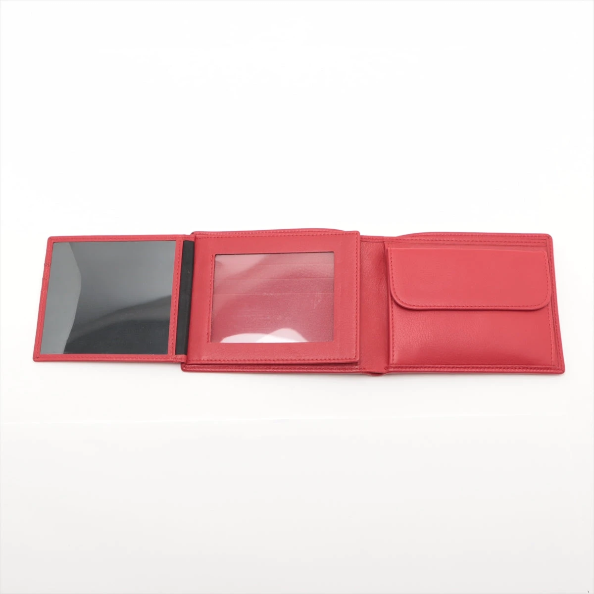 DIOR ディオール 折り財布 レザー ロゴ レッド　ボルドー DIOR ディオール 折り財布 レザー ロゴ レッド ボルドー