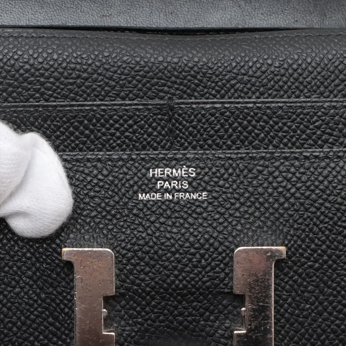 エルメス コンスタンスコンパクト ヴォーエプソン コンパクトウォレット HERMES（エルメス） ほぼ未使用 Z刻印 コンスタンス コンパクト ロゴ