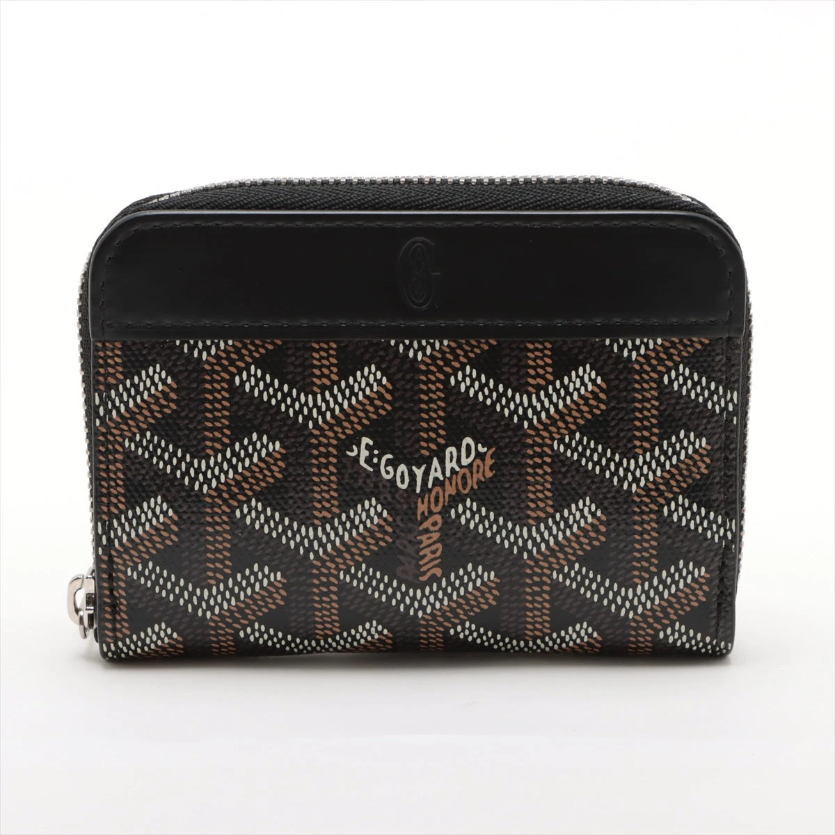 ゴヤール コインケース GOYARD ゴヤール 馬蹄型 コインケース 小銭入れ ヘリンボーン 黒
