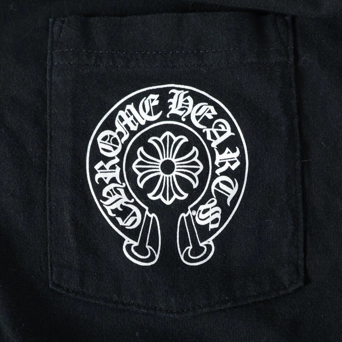 クロムハーツ ホースシュー ロングTシャツ コットン サイズL ブラック