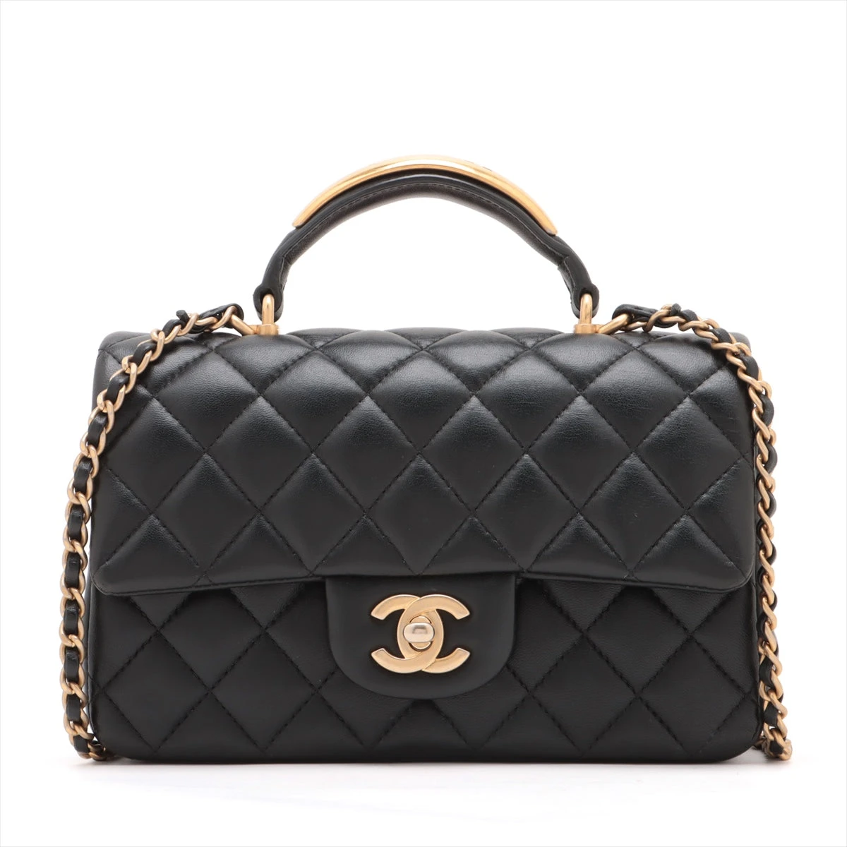 シャネル ミニマトラッセ ラムスキン 2WAYショルダーバッグ トップ