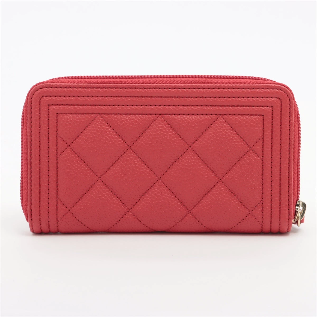美品 CHANEL シャネル キャビアスキン ポーチ ゴールド金具 レッド キャビアスキン レッド ポーチ|古い買取実績|キズ・汚れ