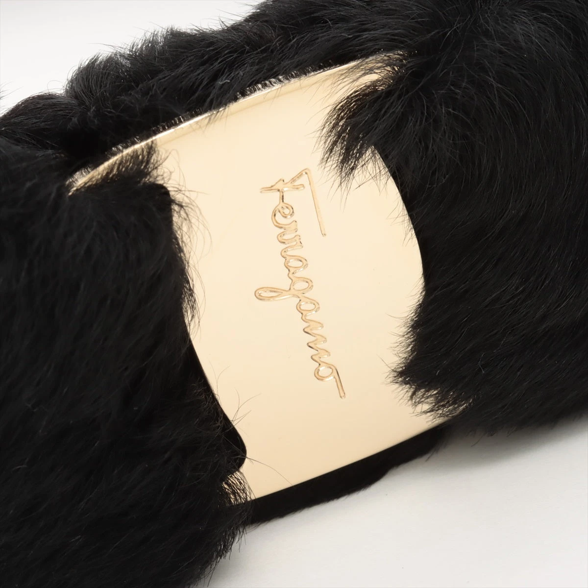 フェラガモカチューシャ ブラック×ゴールド フェラガモ カチューシャ ブラック/ゴールド 344311 (FERRAGAMO