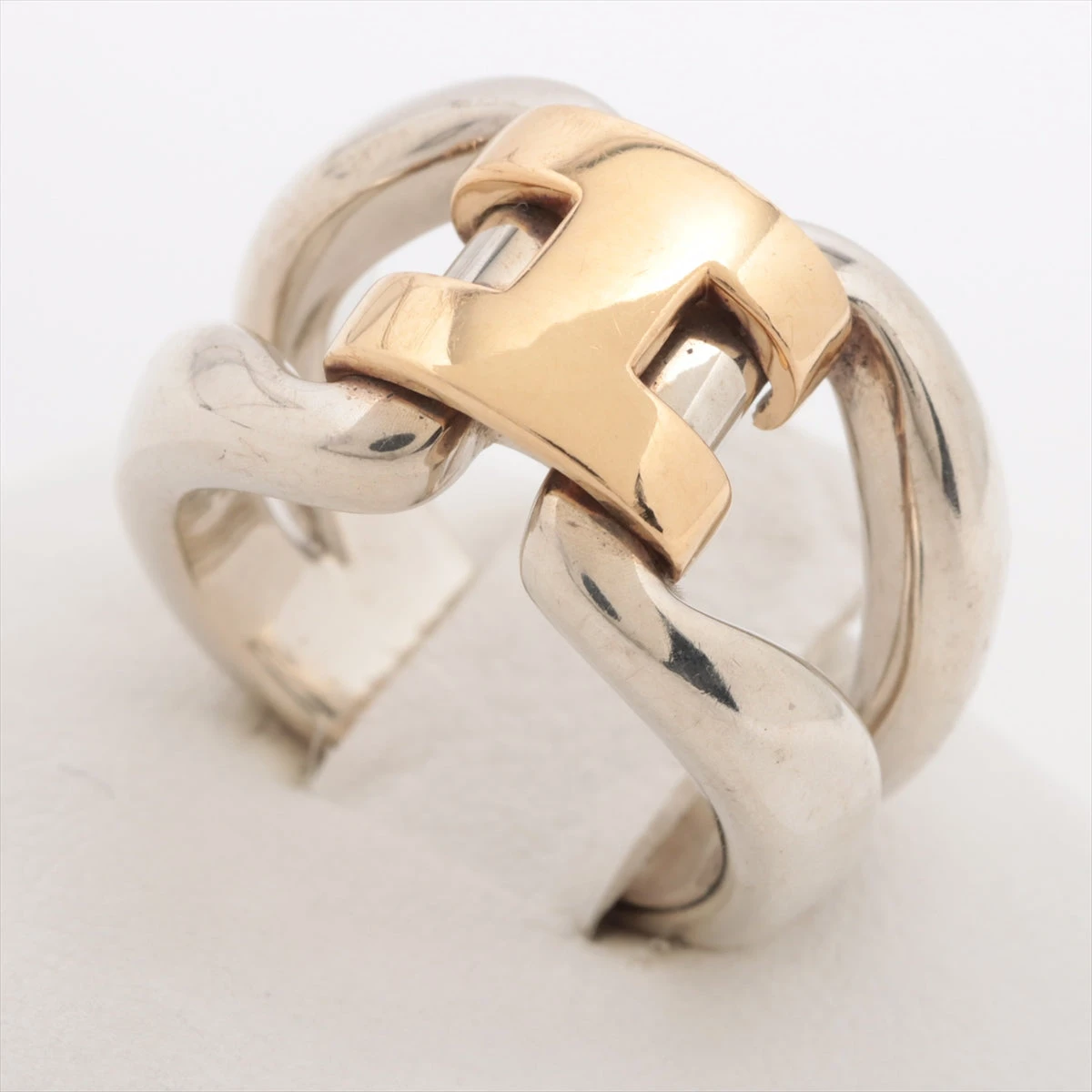 エルメス ヒストリー リング 49 925 11.3g ゴールド×シルバー A3042691  