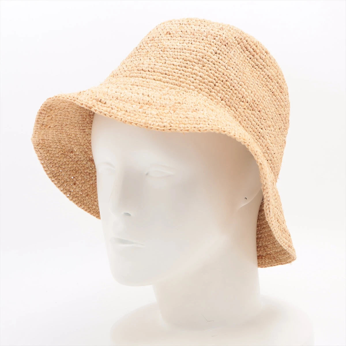 GUCCI グッチ　ラフィア　ハット　553574 グッチ 553574 GG ハット XS ラフィア ベージュ A3043034｜中古