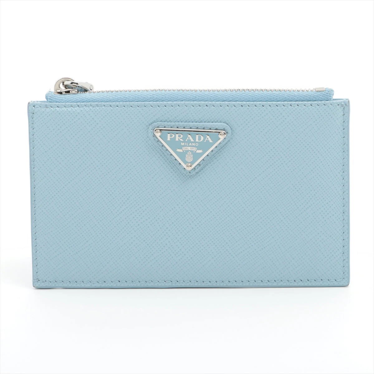 美品⭐プラダ　コインケース　サフィアーノ　トライアングル　ネイビーブルー PRADA プラダ カードケース コインケース サフィアーノ