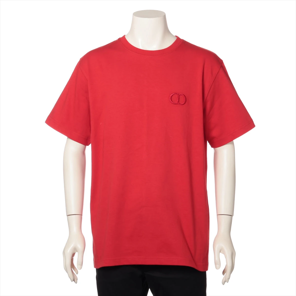 ディオール CDロゴ コットン Tシャツ L メンズ レッド
