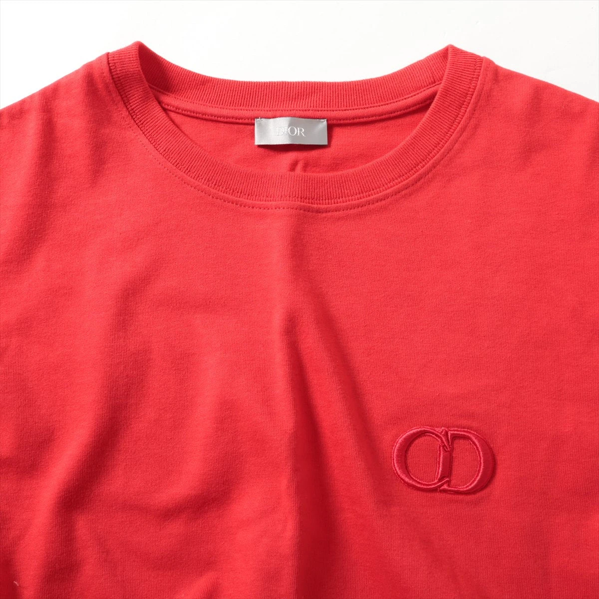 ディオール CDロゴ コットン Tシャツ L メンズ レッド 943J605A0554 