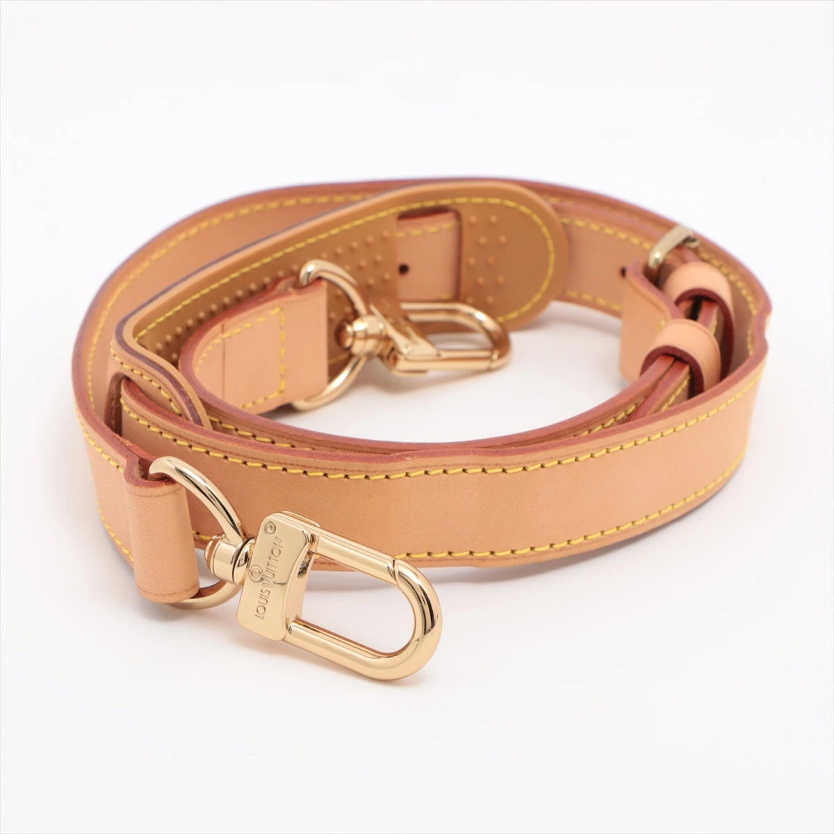 LOUIS VUITTON ショルダーストラップ レザー ベージュ系（ルイ