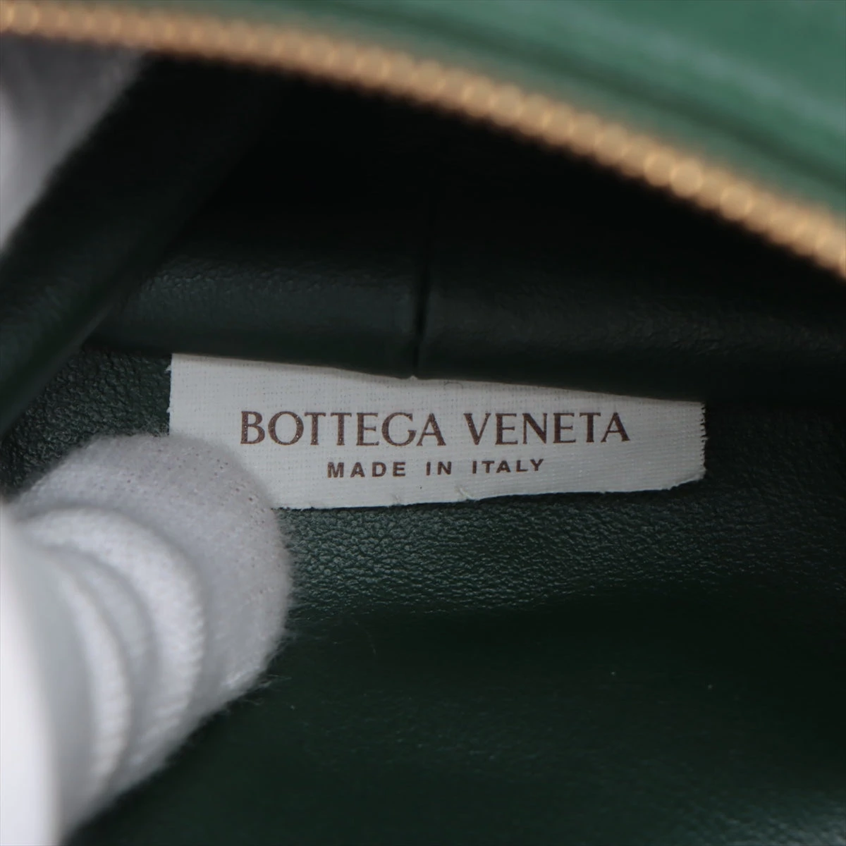 ボッテガヴェネタ ダブルノット ミニ レザー ハンドバッグ グリーン