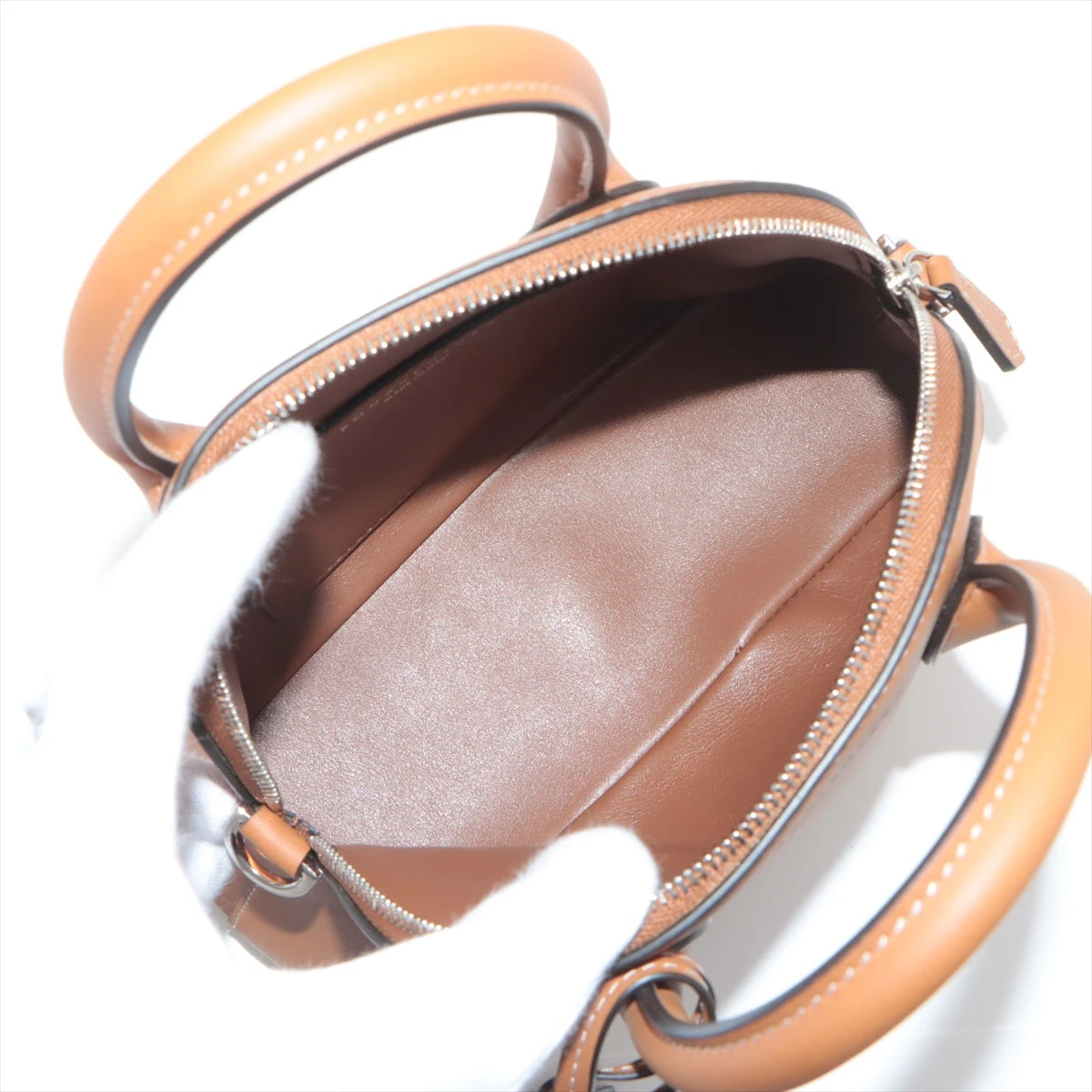 ボナベンチュラ エマ レザー 2WAYハンドバッグ ブラウン A3029321