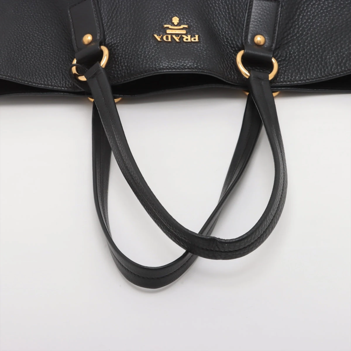 プラダ ヴィッテロダイノ レザー トートバッグ ブラック A3030725